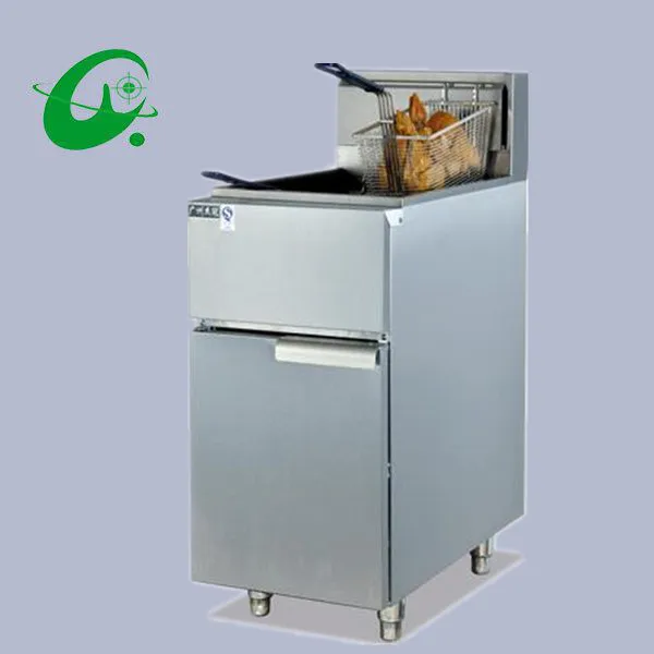 Vertical gas temperature fryer with 2tank 2basket 30L French fries Duck Counter top Deep Fryer controller | Бытовая техника