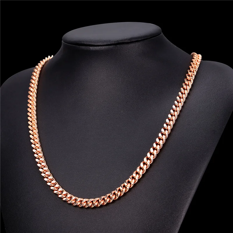 Цепочка на шею для мужчин Starlord Helix розовое золото/золото 6 мм|chain necklace|necklace for mencuban