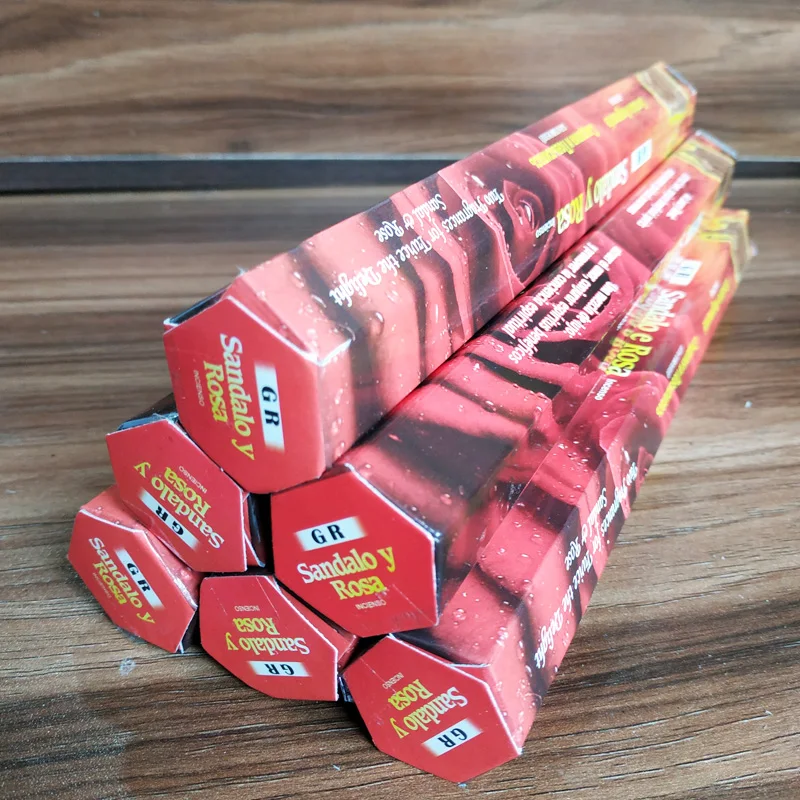 Натуральные индийские сандали розы палочки с ладаном храма благовония свежий воздух аромат домашние специи чистый воздух Домашний Аромат бытовой подарок