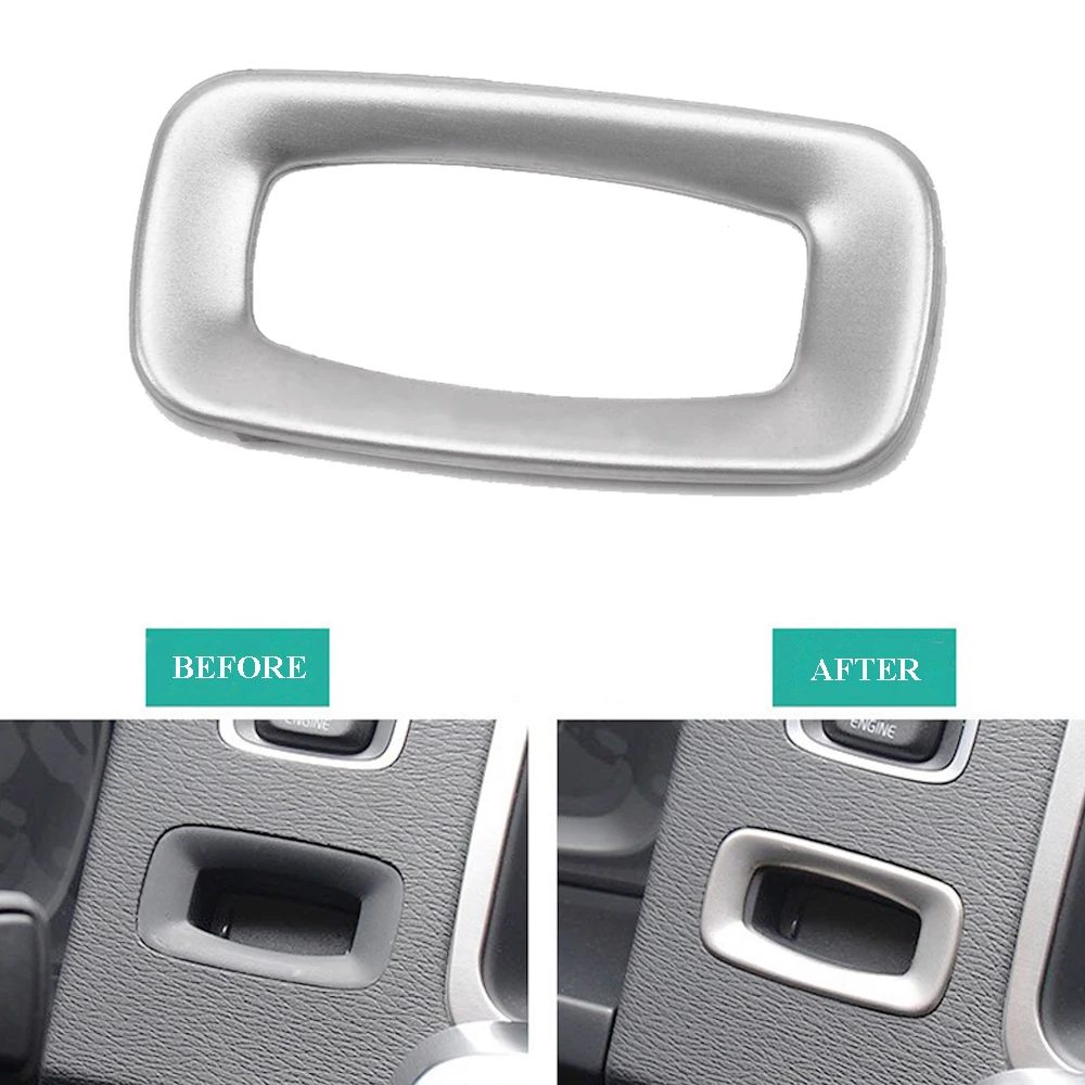 

JEAZEA Stainless Steel Styling Dashboard Keyhole Frame Trim Cover Decorative Sequin For Volvo S60 V60 2012 2017 Car Accessories