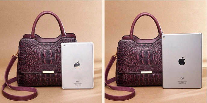 ICEV новый европейский стиль индивидуальный крокодиловый узор женские кожаные