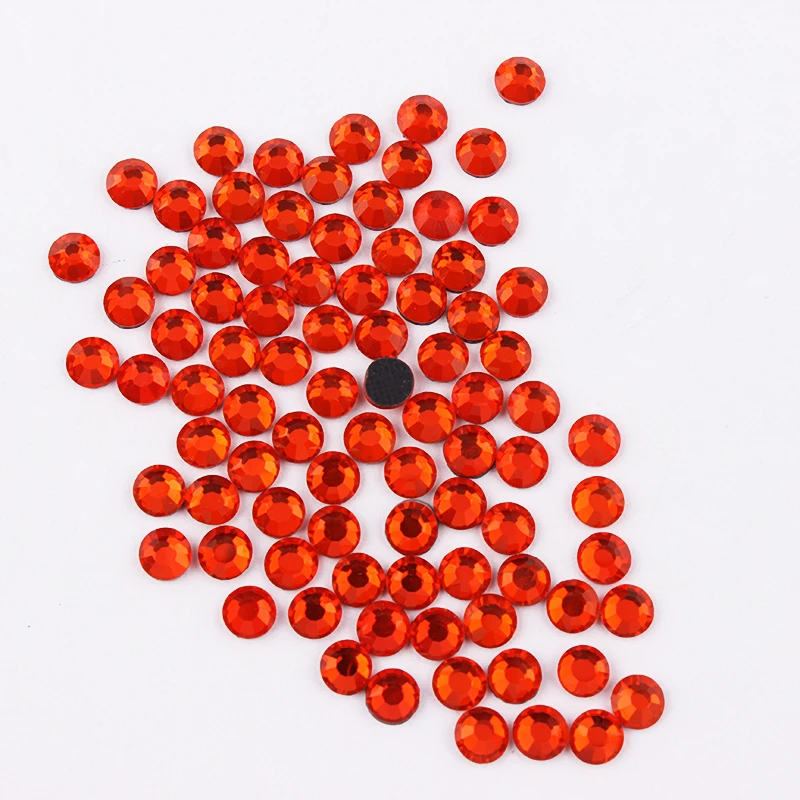 Orange Hyacinth SS6-SS30 DMC Hotfix Rhinestones Iron On Strass Flatback Hot Fix DIY Nail Art/Wedding Dress/Phone Decor | Красота и