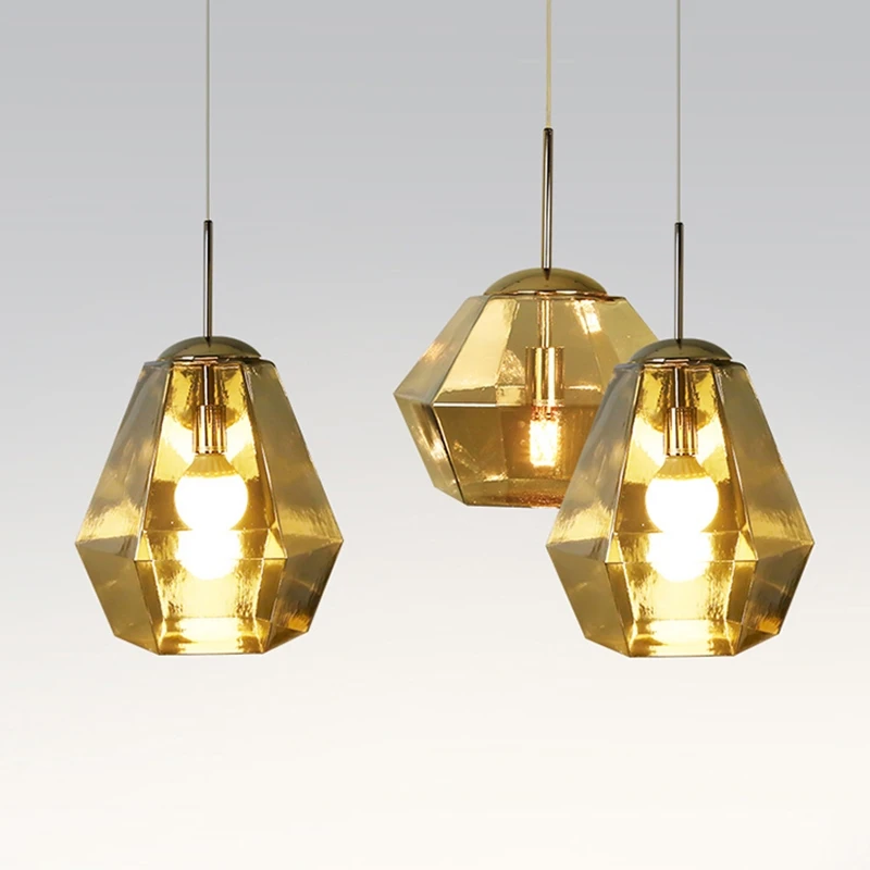 

Nordic lava glass hanging lamp modern restaurant Hotel Hall Parlor LED pendant light