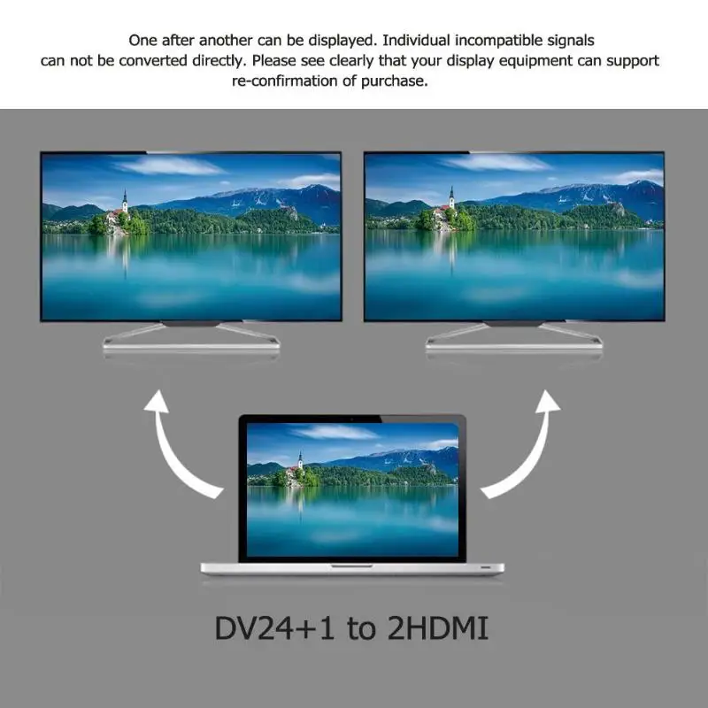 30 см DVI-D Мужской 24+ 1-два HDMI двойной женский сплиттер видео адаптер конвертер кабель провода цифровые кабели видео HDMI кабели