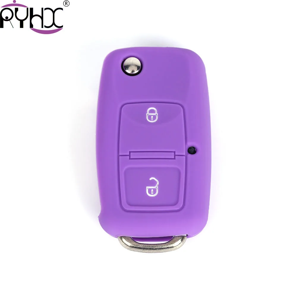 RYHX For Skoda Octavia SEAT 2017 Rapid Passat B6 B5 B8 POLO Superb Yeti Golf 7 Tiguan silicone car key eco-friendly flip covers |