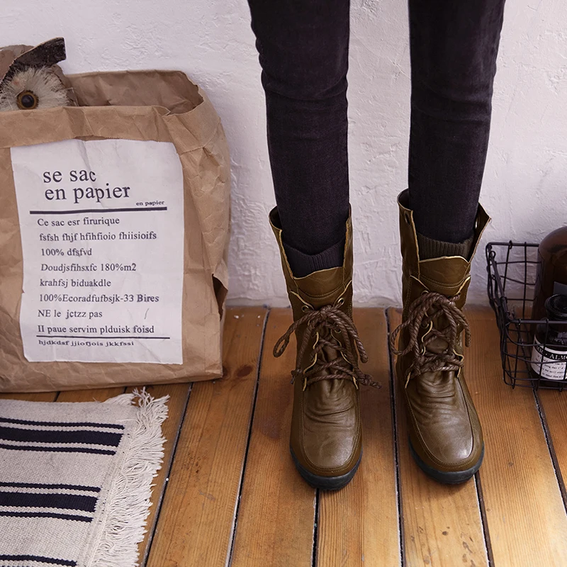 Новинка модные женские ботинки на танкетке обувь плоской платформе высокие