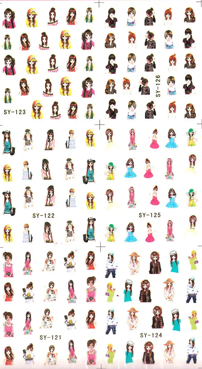 6 упак./лот блестящая водяная наклейка для дизайна ногтей наклейки модные