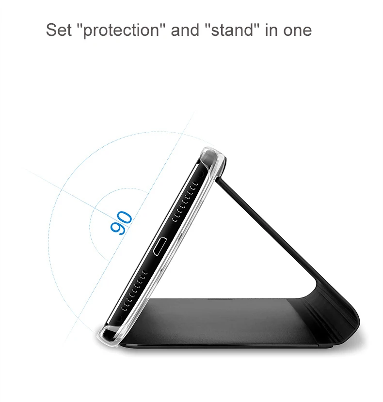 Умный кожаный прозрачный зеркальный чехол для huawei mate 8 9 10 20 30 Pro Lite P8 P9 P10 Plus P20 Pro P20 Lite Plus флип-чехол с подставкой