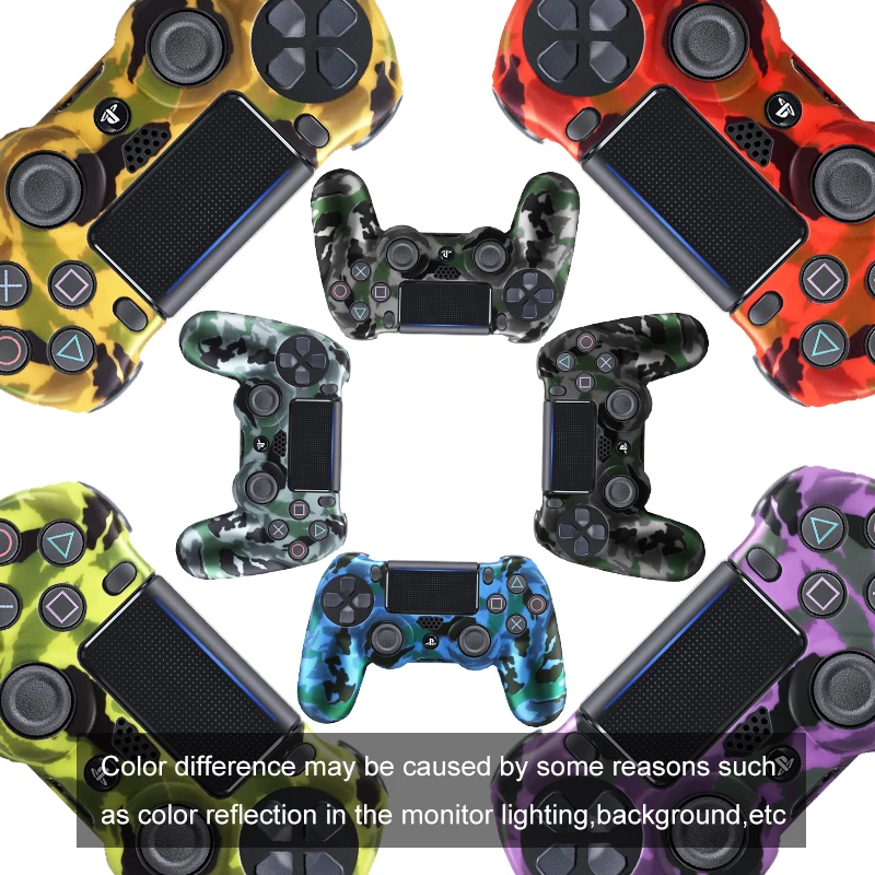 Камуфляжный силиконовый резиновый гелевый Чехол DATA FROG для контроллера Sony PS4 Slim/Pro