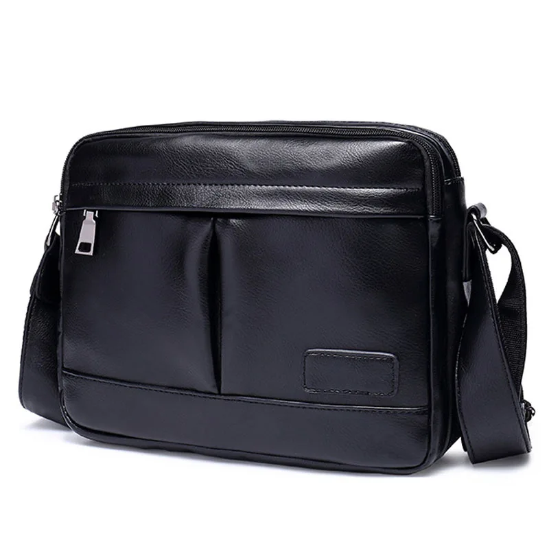 Ruched высокое качество кожа мужчины сумки мягкой кожи человека сумка известный