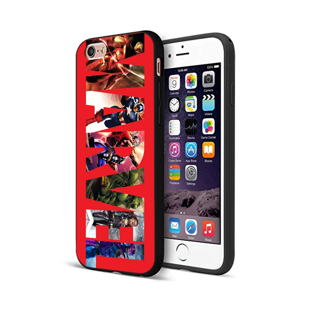 12801 Черный ТПУ чехол для iphone 5 5S se 6 6s 7 8 plus x 10 XR XS MAX силиконовый чехол Marvel мстители капитан Железный человек танос - Цвет: 12801