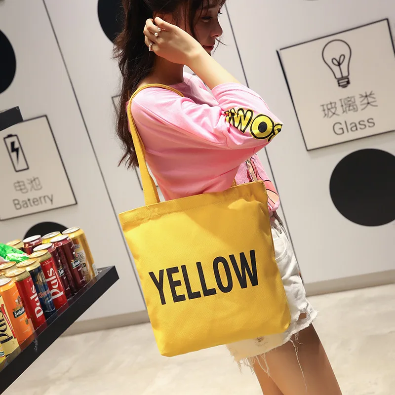 Youda 2019 Classic Simple Canvas Bag Literary Original Tote Letter Print Student Handbag Portable Large Capacity Shoulder Bags | Багаж и