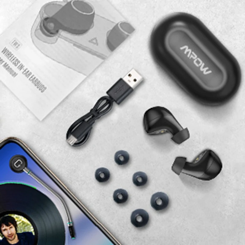 Улучшенные Mpow T6 TWS наушники Bluetooth 5 0 IPX7 водонепроницаемые беспроводные с