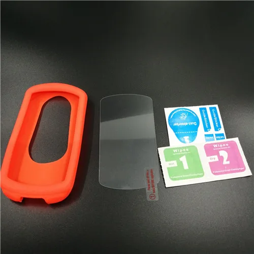 Orange red Garmin EDGE 1030 силиконовый чехол и пленка для экрана из закаленного стекла велосипедный компьютер секундомер Gps EDGE 1030 защитный чехол Аксессуары - Цвет: Orange red