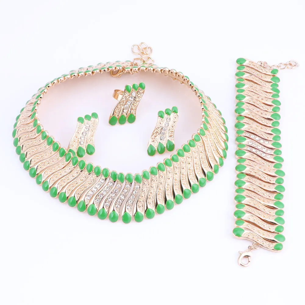 Набор ювелирных украшений из кристаллов 3 цвета|parure bijoux|parure bijoux femmeafrican beads jewelry set |