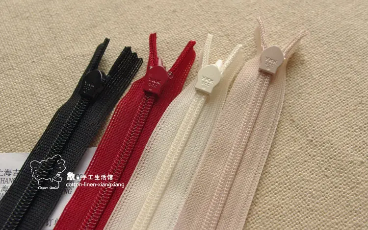 YKK 3 # невидимая молния selvage свадебное платье юбка большой толстый красный бежевый