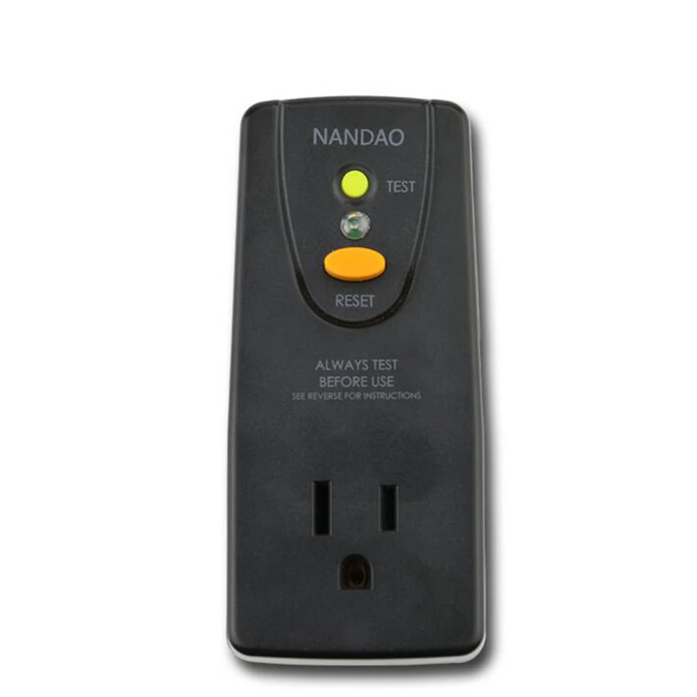 15A 120 В 2 Шпильки США plug gfci защита от утечки Детская Безопасность Мини rcd гнездо