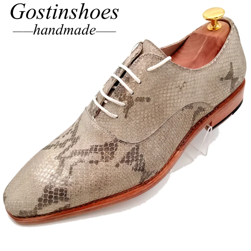 GOSTINSHOES/Мужские модельные туфли оксфорды ручной работы Goodyear из Натуральной