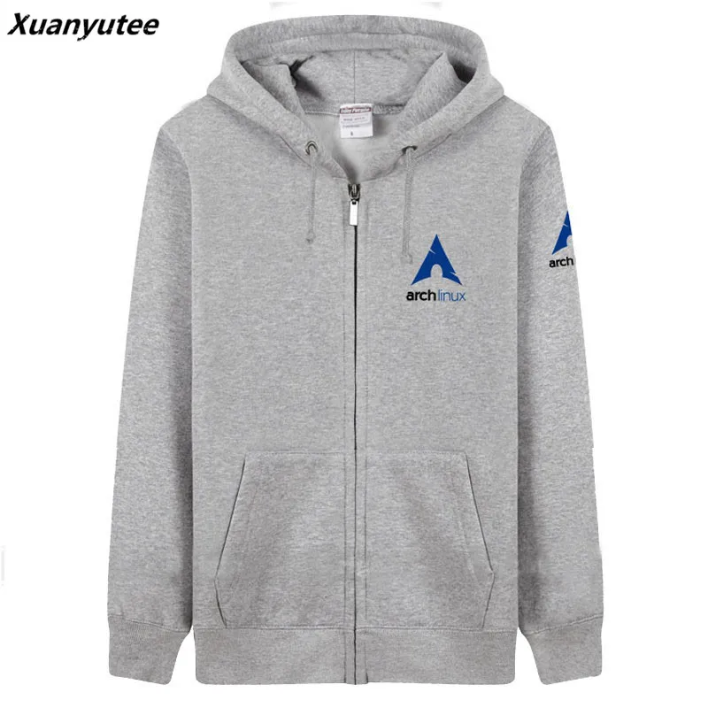 Xuanyutee Archlinux программист код Geeks мужские толстовки Зимние флисовые хлопковые