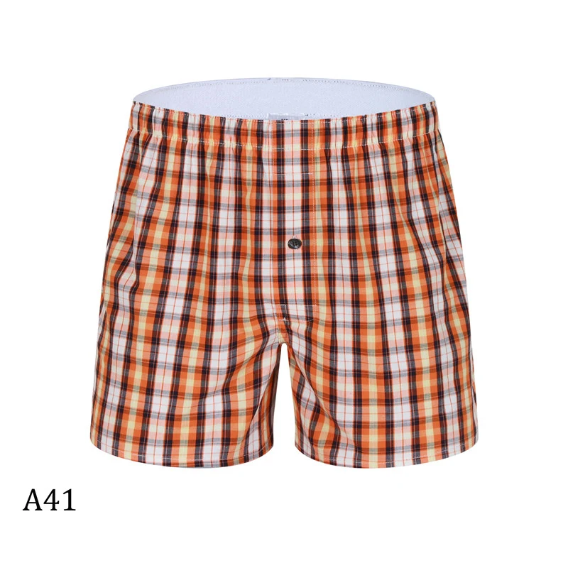2017 New Underwear Men Cueca Boxer Sexy Masculina Mens Underwear Plaid Boxers Shorts Comfortable Cotton Underpants 7pcs/Lot