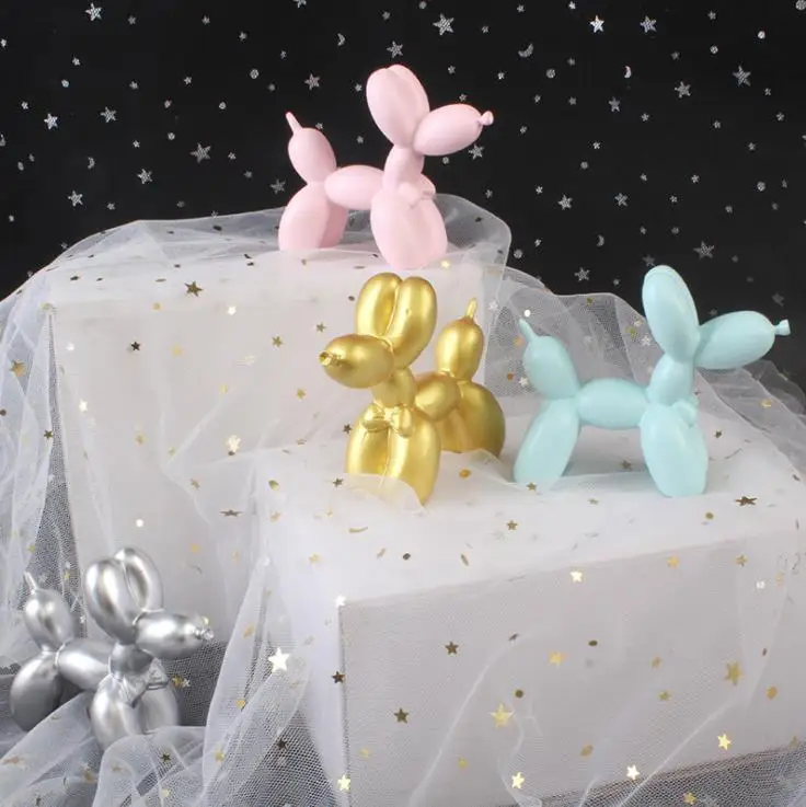 Милый маленький шар собака смола ремесла скульптура подарки модный торт выпечка