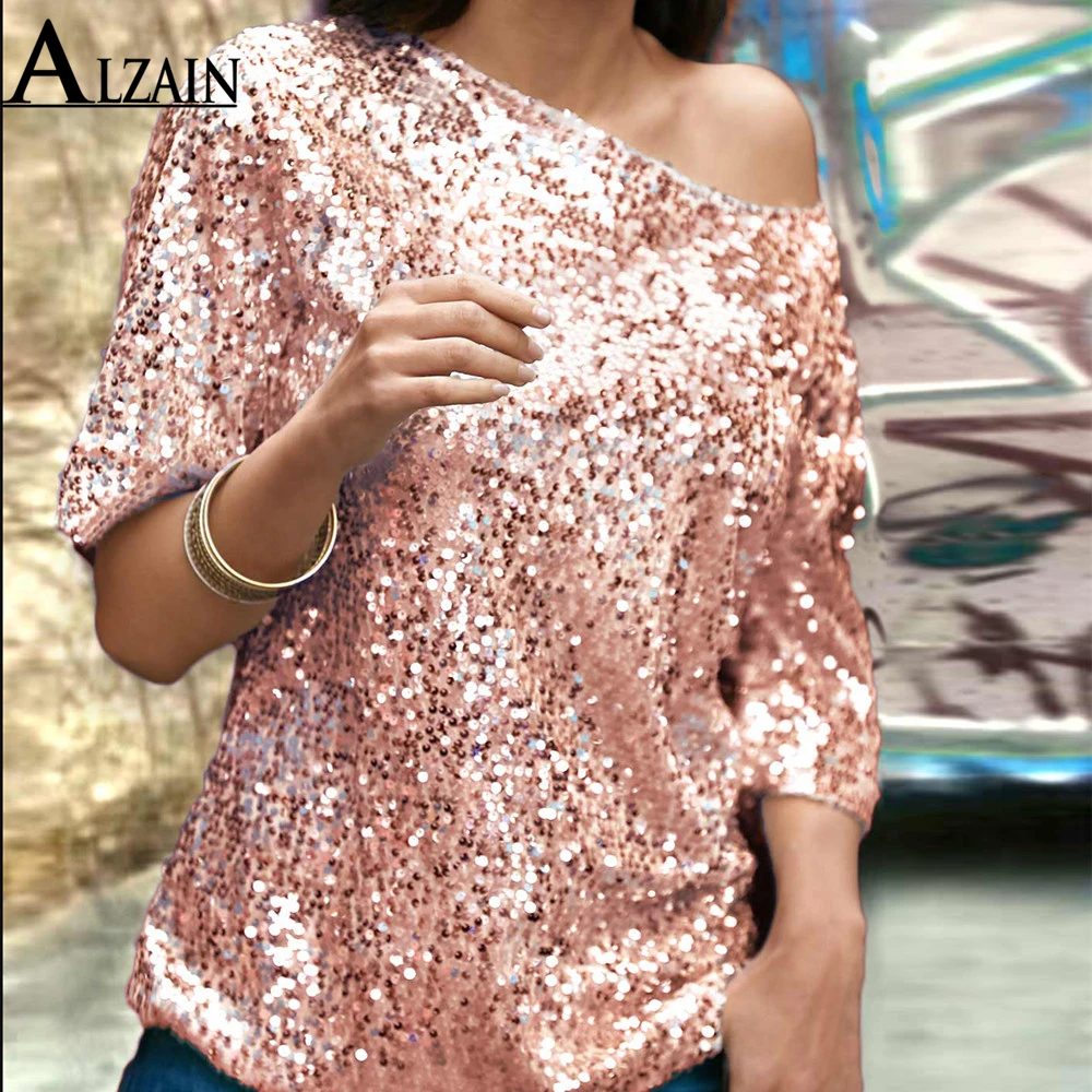 Женская футболка новинка 2020 модная уличная одежда с блестками женский летний