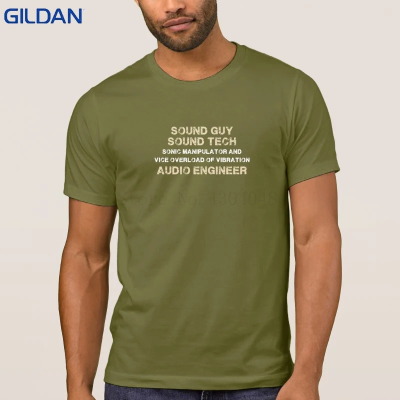 Повседневное звук Guy Tech звукорежиссером футболки летняя футболка для Для мужчин