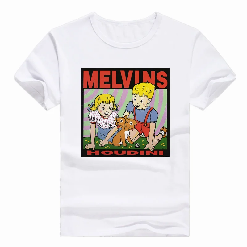 Азиатский размер Печать The Melvins Houdini металлическая рок группа футболка короткий