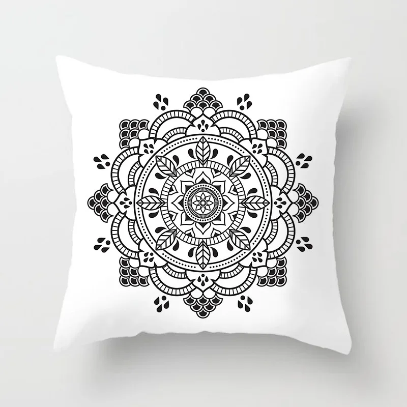 

Fuwatacchi Mandala Pattern Print Cushion Cover Flower Home Decorative Pillows Case Car Sofa Chair Decoration Throw Pillow Case