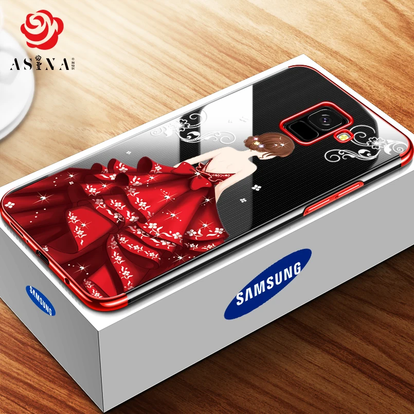 ASINA Transparent Case For Samsung Galaxy A8 2018 Soft TPU Luxury Clear Cover Plus Bumper Funda Coques |