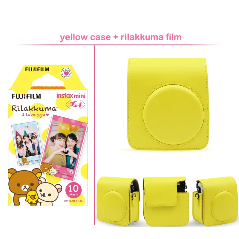 Geniune Fujifilm Instax Mini мгновенная цветная пленка с защитным чехлом для камеры из ПУ кожи