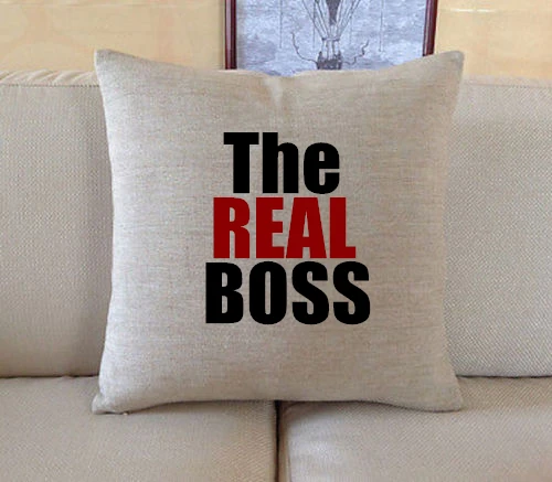 Новинка босс настоящий хозяин Чехлы футболка со смешным буквенным Подушка Чехол