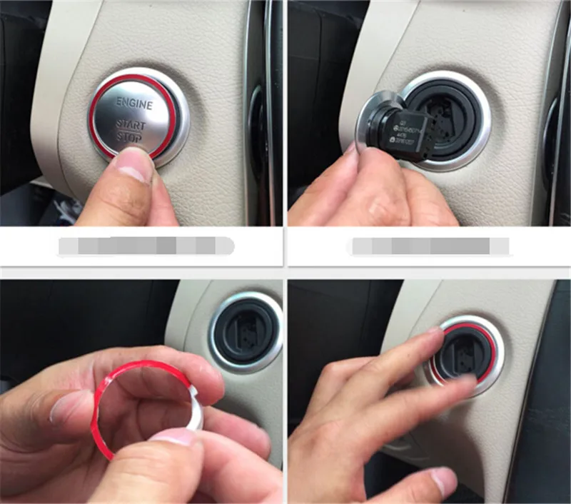 Start Stop Engine Кнопка брелок отделка Стикеры Обложка для Mercedes-Benz A B класс W176 A180 A200 A250 w246