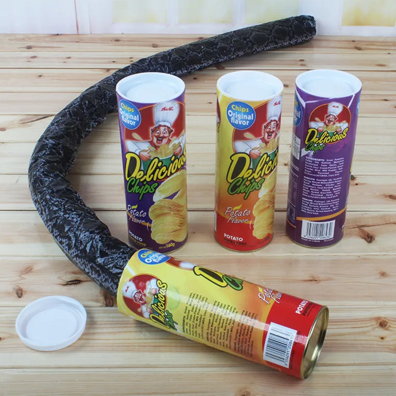 Забавная Шокирующая Змея Имитация Crisps Новинка кляп игрушки Удивительные