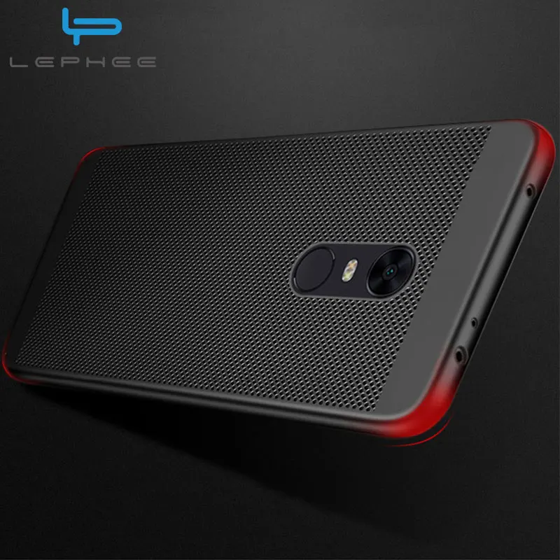 LEPHEE For Xiaomi Redmi 5A Case 5 Plus Cases Matte Hard PC Hollow Grid Breathable Cover for Xiomi 4A 4X 3S |