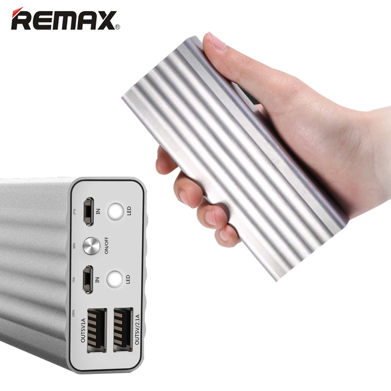 REMAX power Bank, 20000 мА/ч, двойной USB, портативный, быстрая зарядка, внешний аккумулятор, зарядное устройство для iPhone 6, 6s, смартфонов