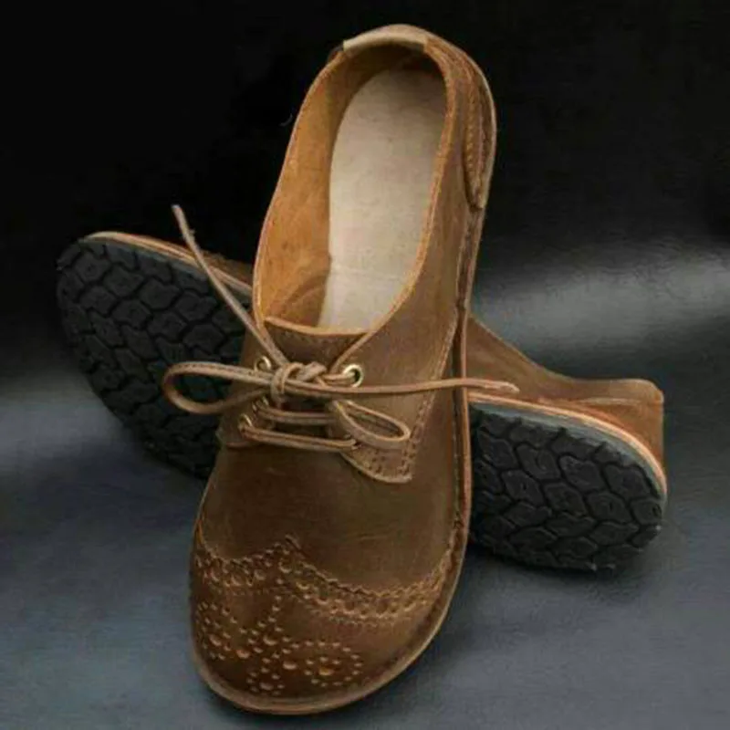 RIZABINA/обувь в британском стиле Женская Удобная Обувь на мягкой плоской подошве