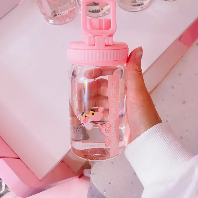 Бутылка для воды с розовой пантерой 350 мл милая портативная бутылка My Bottle
