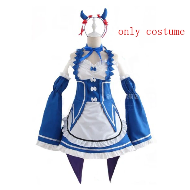 package 7 Ram/Rem Косплей Re: zero Hajimeru Isekai Seikatsu черный синий красный костюм горничной платье служанки - Цвет: package 7