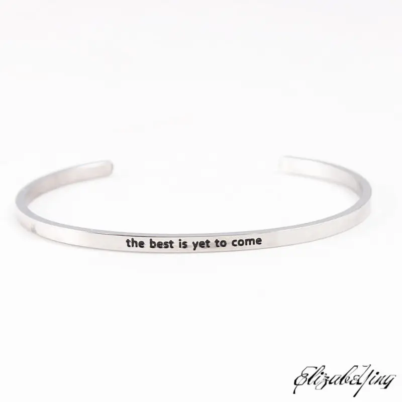 Браслет-манжета из нержавеющей стали с гравировкой | Украшения и аксессуары