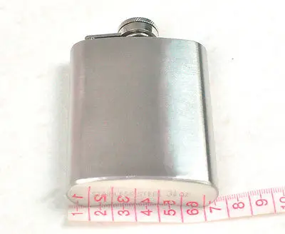 Новая плоская фляжка для спирта и ликера из нержавеющей стали + колпачок воронка 3