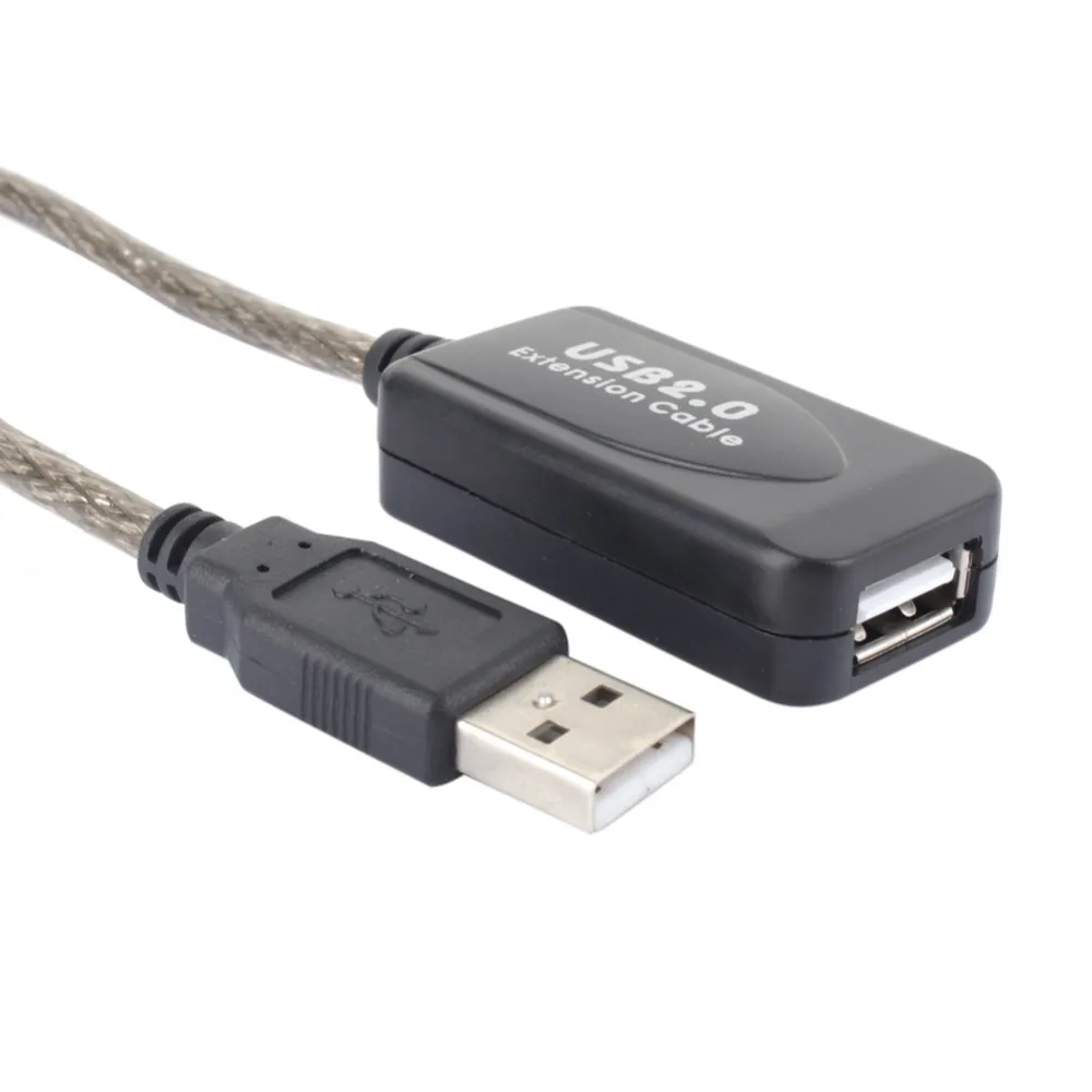 2,0 USB 5 м/10 м/15 м/20 м Удлинительный кабель Активный Кабель ретранслятор для мужчин и женщин высокоскоростной провод USB адаптер для портативных ПК