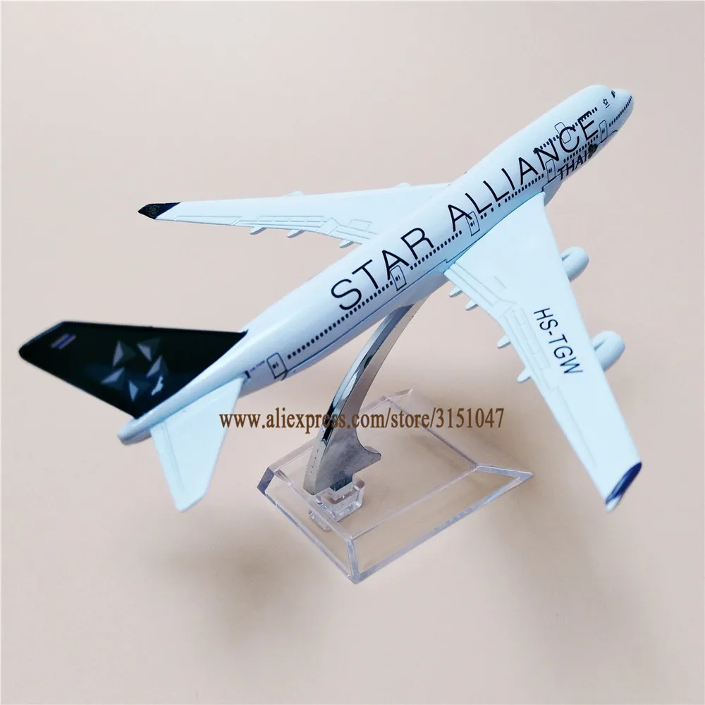 16 см сплав металла воздуха тайский Star Alliance B747 Airlines модель самолета Боинг 747-400 Airways