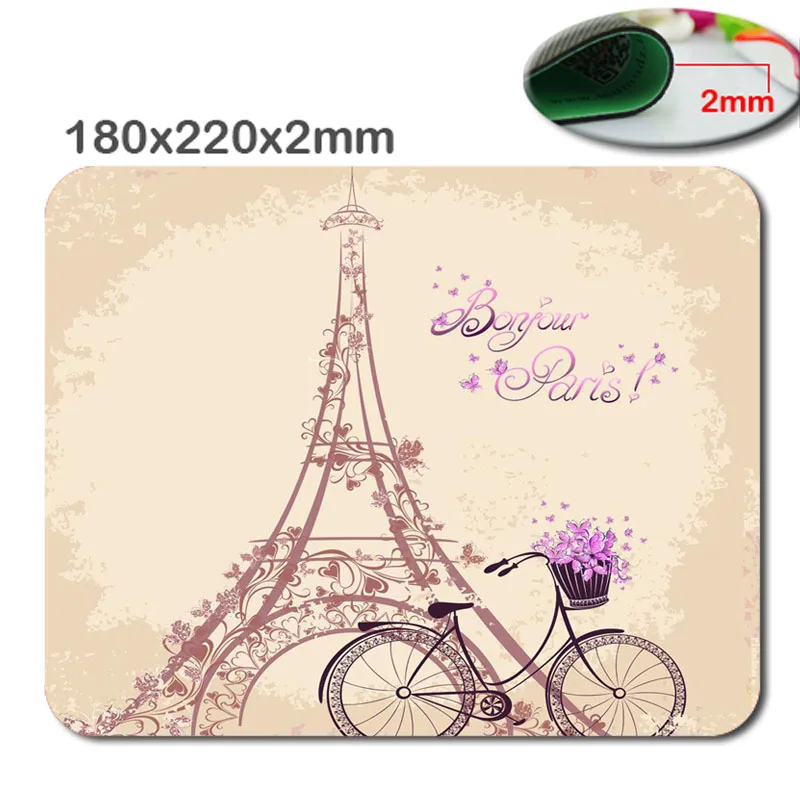

Eiffel Tower Love Paris Rectangle Mouse Pad Personalized Custom Standard Oblong Mouse Pad Gaming Mousepad in 220mm*180mm*2mm