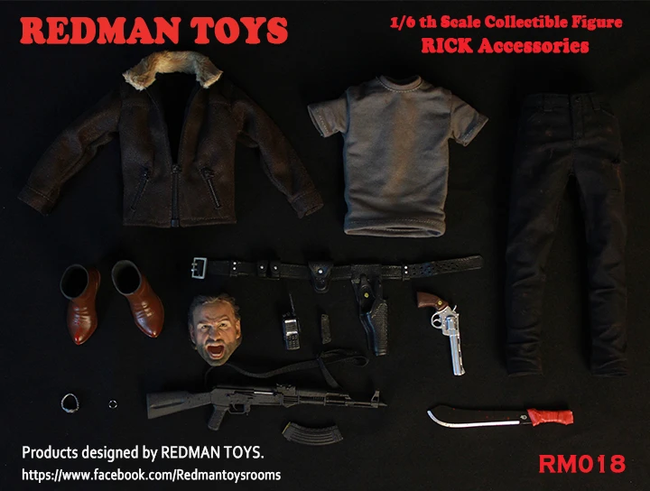 Redman/игрушки Rm018 1/6 Ходячие мертвецы, набор Sheriff Rick для 12 дюймов, фигурка "сделай сам"
