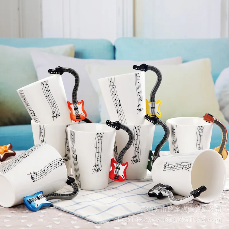 Instruments/notes Creative Ceramic Mug Milk Coffee Cup Home Office Tea Novelty Gifts | Mugs