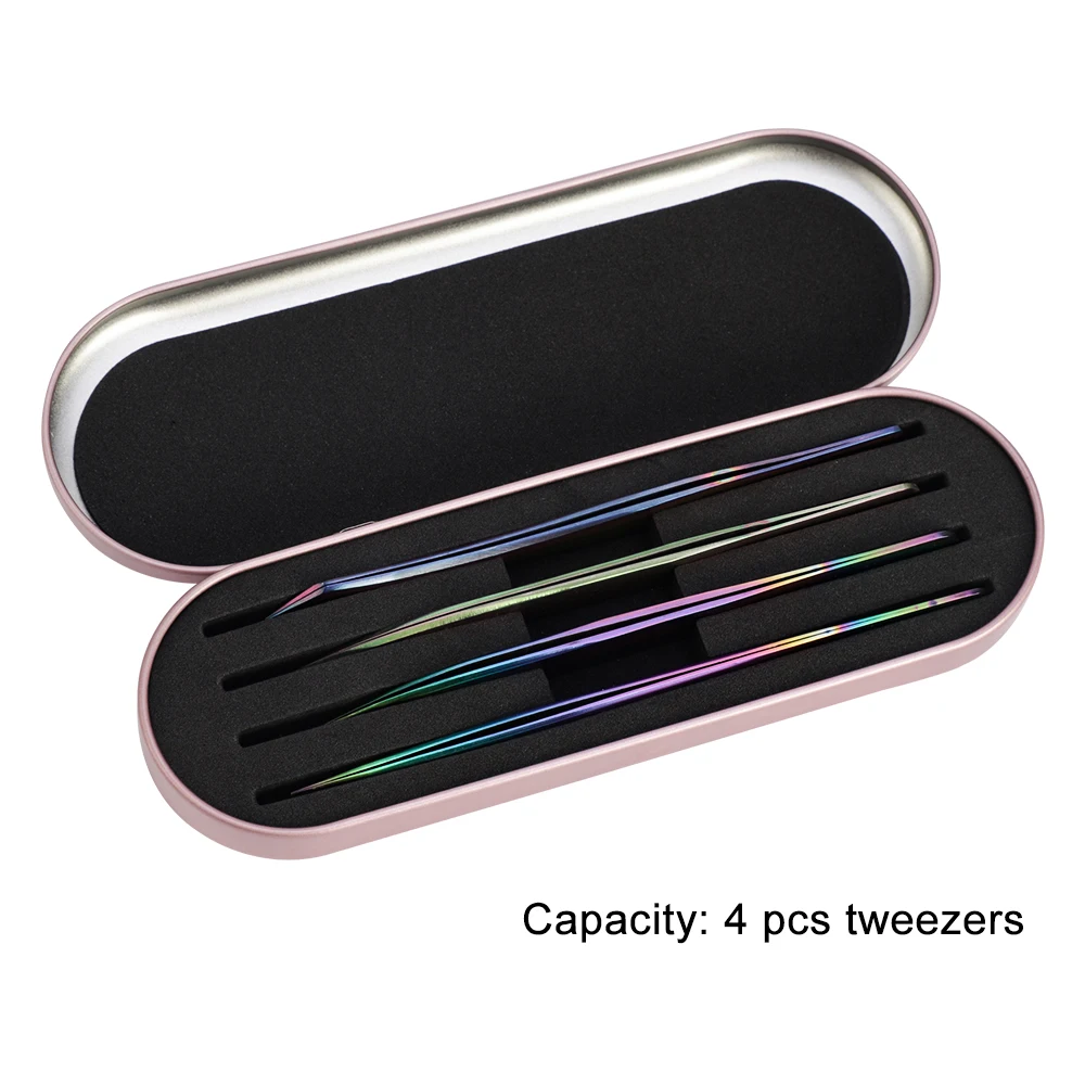 Пинцет для наращивания ресниц коробка хранения портативные щипцы макияжа
