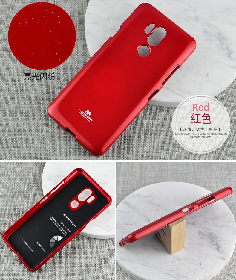 Тонкий защитный чехол-бампер из ТПУ для LG G7 ThinQ G7+ Thinq Original Mercury GOOSPERY Pearl Jelly