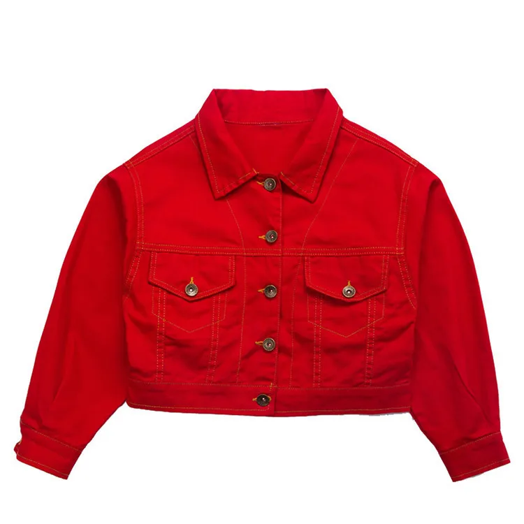 Red coat Детский костюм для уличных танцев для мальчиков и девочек; комплект из 3 предметов; куртка; пальто; жилет; топ; камуфляжные длинные штаны; Детские модные спортивные костюмы в стиле хип-хоп - Цвет: Red coat