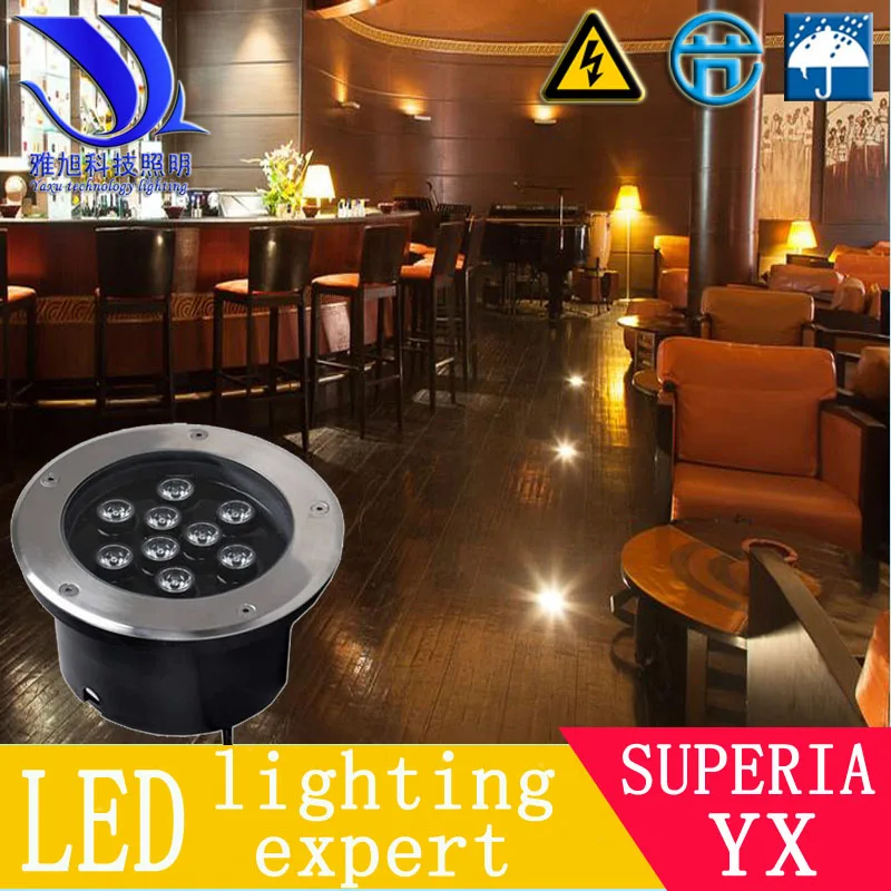1 шт. 1-36 Вт светодиодный подземный светильник IP65 утопленный lamp110V-240V напольный светильник DC12V24V